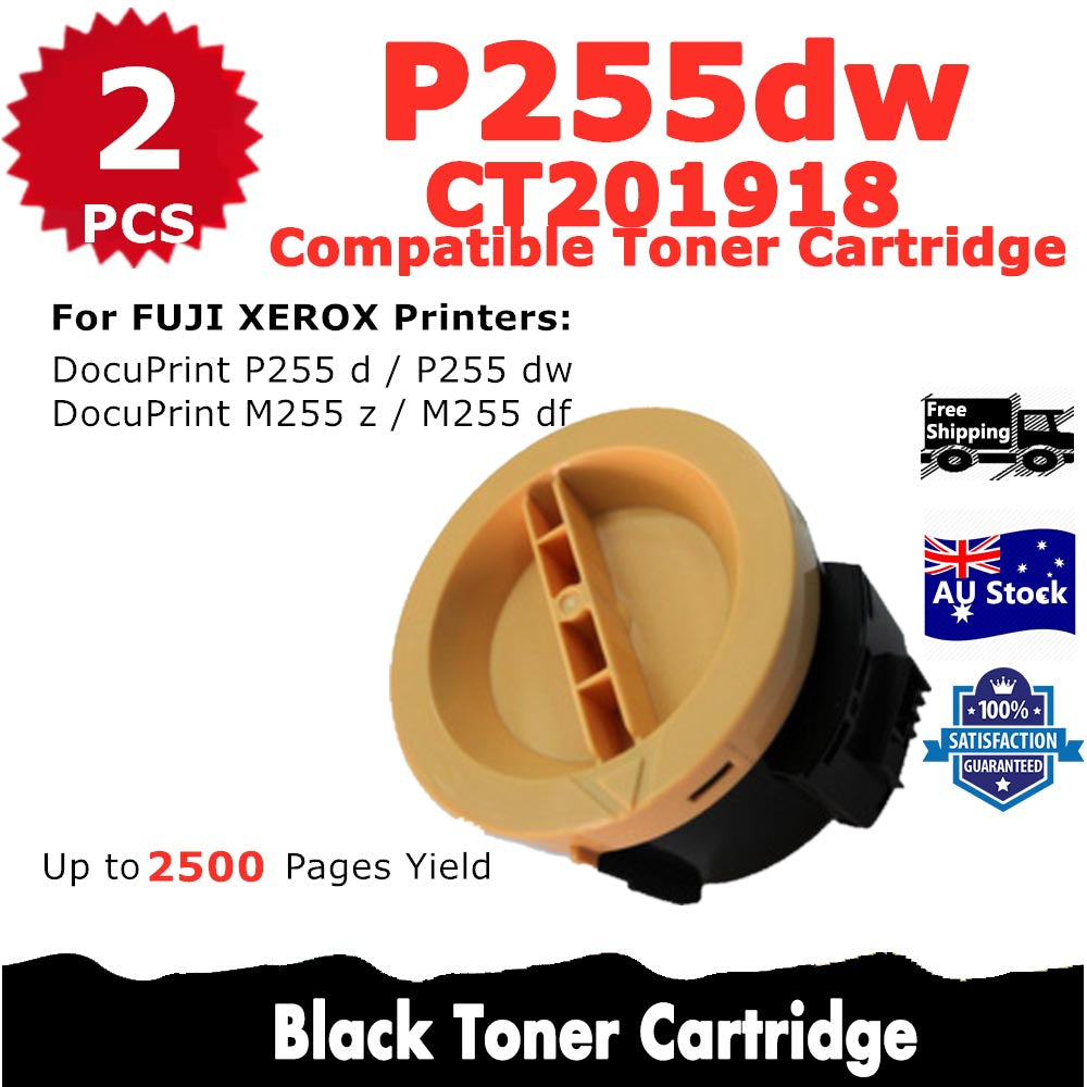 2 Pack InkSales Fuji Xerox P255dw P255d M255df M255z CT201919 Compatible Toner Cartridge  (2BK)